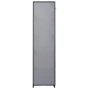 Šatní skříň s přihrádkami a tyčemi šedá 150x45x176 cm textil - obrázek 5