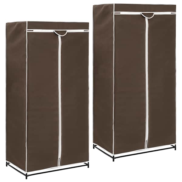 vidaXL riidekapid 2 tk pruun 75 x 50 x 160 cm