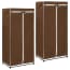  vidaXL 2 db barna ruhásszekrény 75 x 50 x 160 cm termék 2. képe