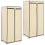  vidaXL 2 db krémszínű ruhásszekrény 75 x 50 x 160 cm termék 2. képe