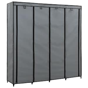 Šatní skříň se 4 přihrádkami šedá 175 x 45 x 170 cm - obrázek 2