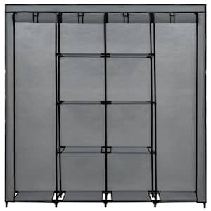 Šatní skříň se 4 přihrádkami šedá 175 x 45 x 170 cm - obrázek 5