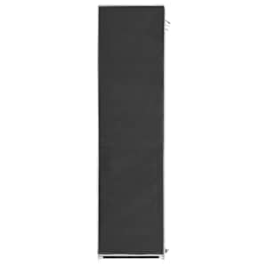 Šatní skříň s přihrádkami a tyčemi černá 150x45x175 cm textil - obrázek 6