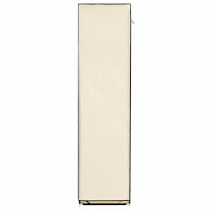 Šatní skříň s přihrádkami a tyčemi krémová 150x45x175 cm textil - obrázek 6