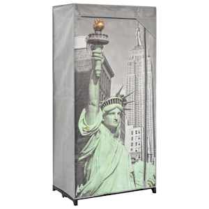 vidaXL riidekapp, New York, 75 x 45 x 160 cm, kangas