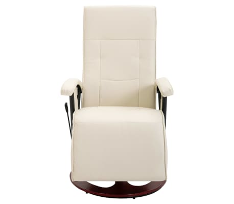 vidaXL Snurrbar TV-f&aring;t&ouml;lj gr&auml;ddvit konstl&auml;der