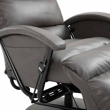 Fauteuil vidaXL inclinable TV Similicuir Gris POkXlZTwiu