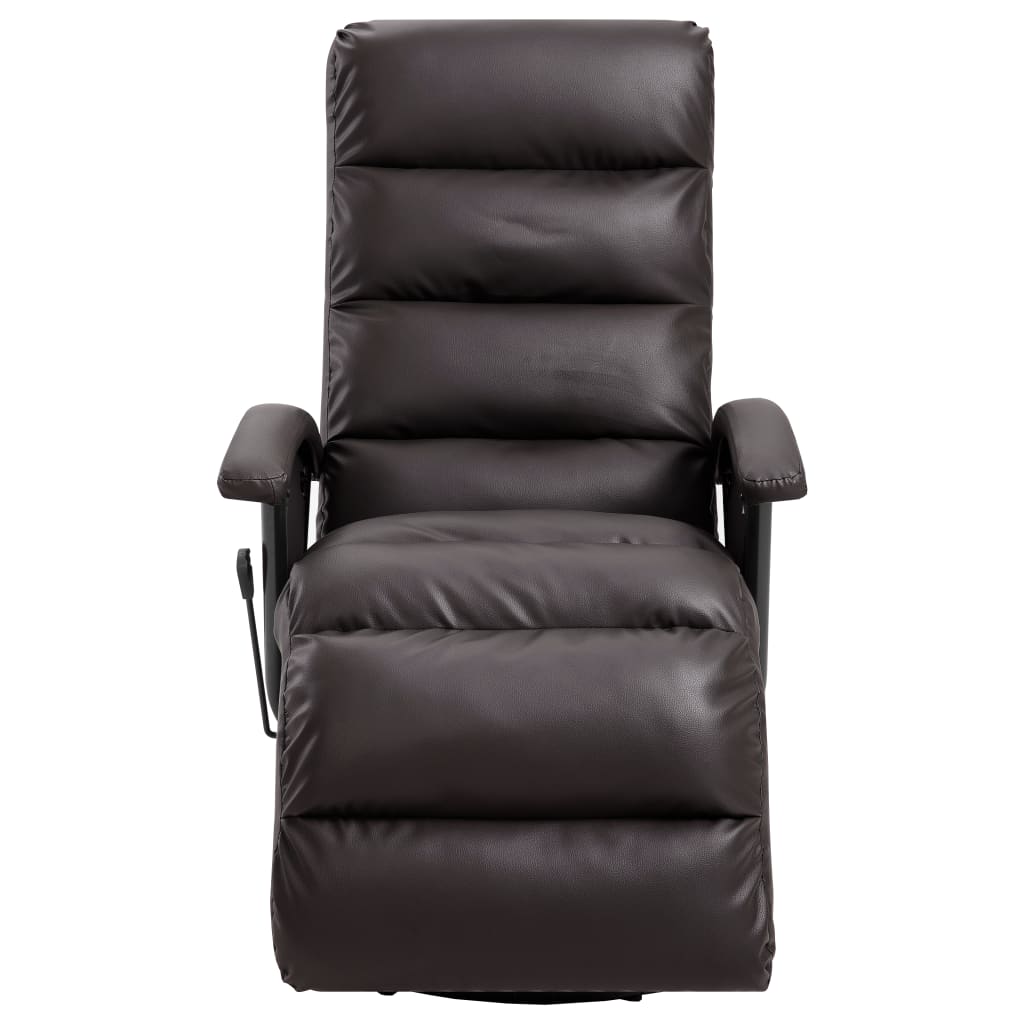 vidaXL Fauteuil inclinable TV Marron Similicuir