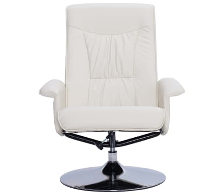 Shop vidaXL Lenestol med fotskammel kremhvit kunstig skinn Shop vidaXL Lenestol med fotskammel kremhvit kunstig skinn