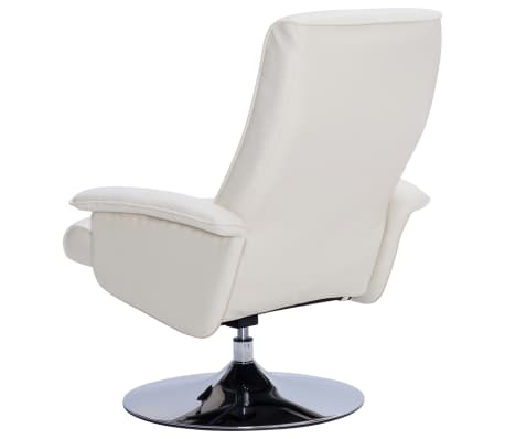 Shop vidaXL Lenestol med fotskammel kremhvit kunstig skinn Shop vidaXL Lenestol med fotskammel kremhvit kunstig skinn