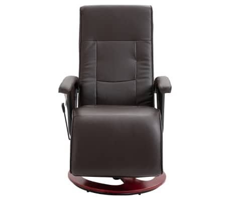 vidaXL Massage Chair Brown Faux Leather