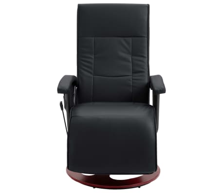 vidaXL Massage Chair Black Faux Leather