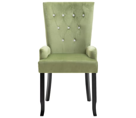 Light green discount velvet dining chairs