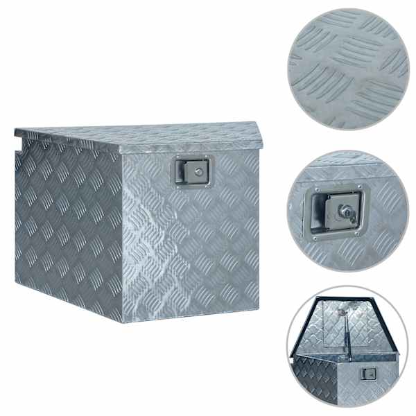 vidaXL alumiiniumist kast 737/381 x 410 x 460 mm, h&otilde;bedane