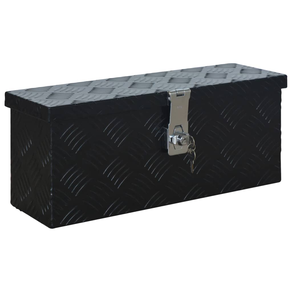 vidaXL fekete alumíniumdoboz 485 x 140 x 200 mm