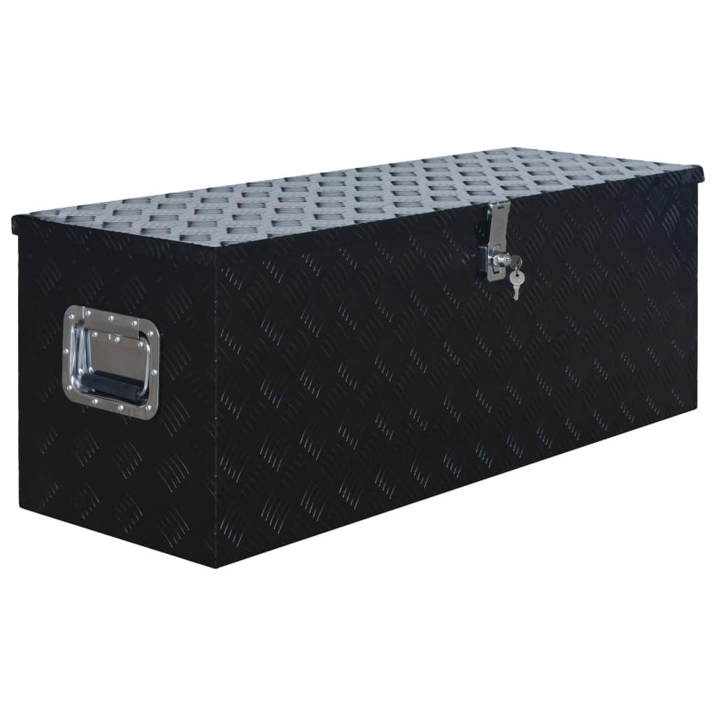 

vidaXL Aluminium kist 1085x370x400 mm zwart