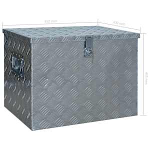 Hliníkový box 610 x 430 x 455 mm stříbrný - obrázek 8