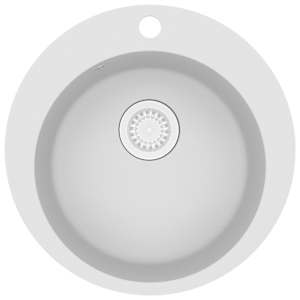 vidaXL &uuml;hepoolne k&ouml;&ouml;givalamu, graniit, &uuml;mmargune, valge