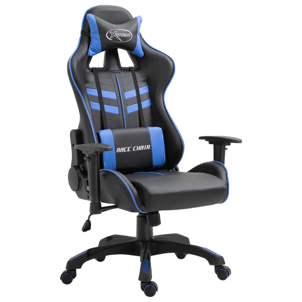 vidaXL Gaming-Stuhl Blau Kunstleder