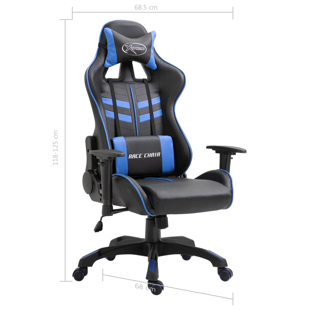 Kék műbőr gamer szék 