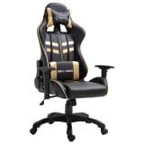 vidaXL Gamingstol guld PU