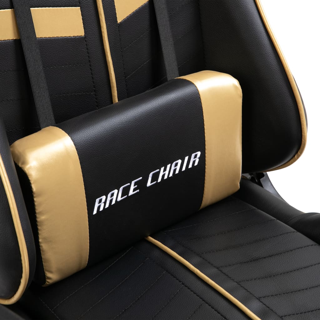 Aranyszínű műbőr gamer szék 