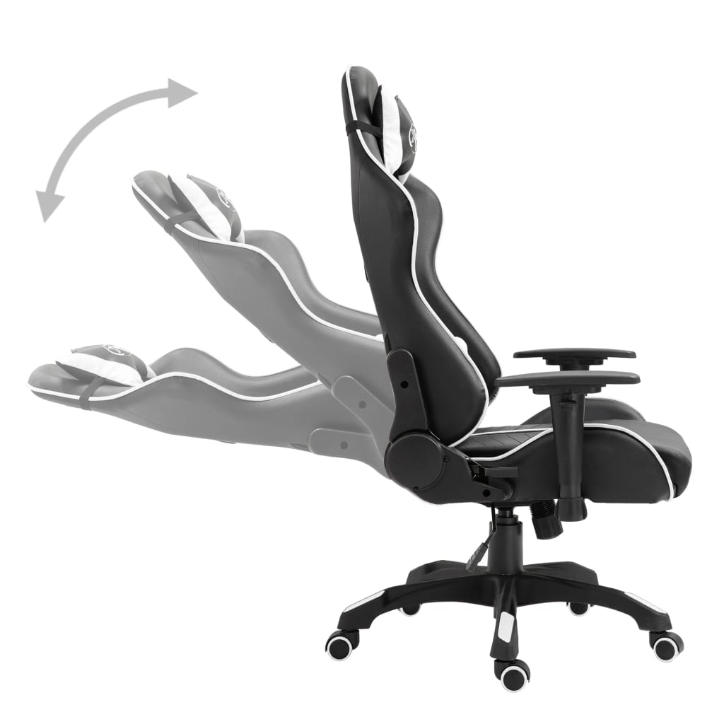 Fehér műbőr gamer szék 