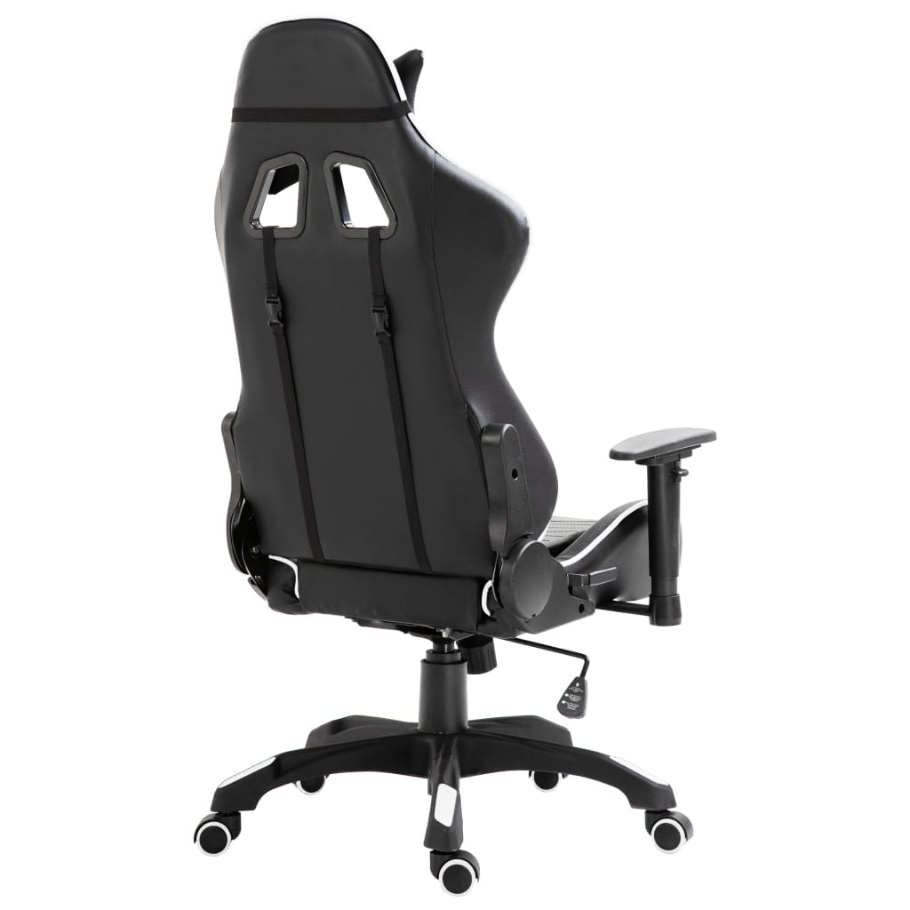 Fehér műbőr gamer szék 