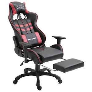 vidaXL Καρέκλα Gaming με Υποπόδιο Μπορντό από Συνθετικό Δέρμα