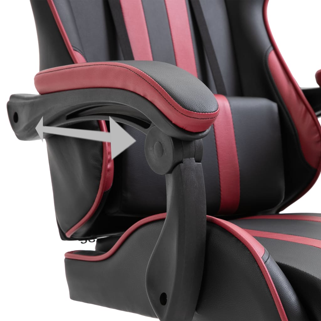 Bordó műbőr gamer szék 