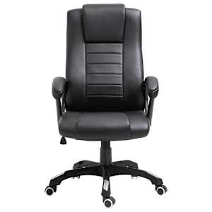 vidaXL B&uuml;rostuhl Schwarz Kunstleder