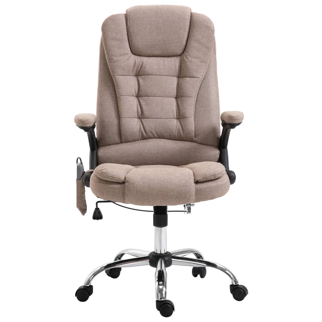 

vidaXL Massage kantoorstoel polyester taupe
