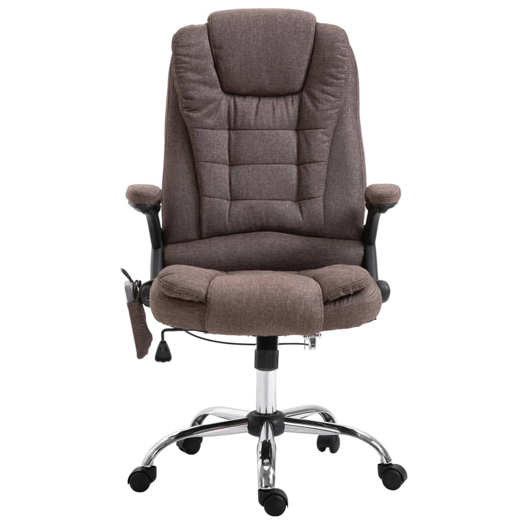

vidaXL Massage kantoorstoel polyester bruin