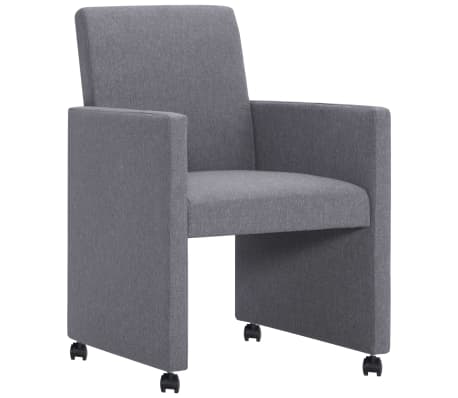 vidaXL Chaises à manger lot de 2 gris clair tissu