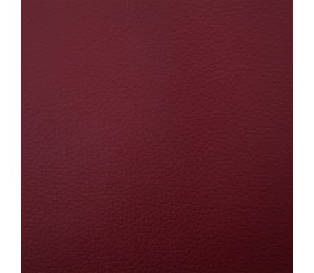 vidaXL Sdraio Massaggiante con Cuscino Rosso Vino in Similpelle