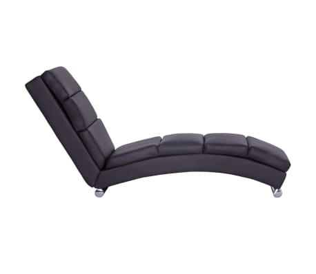 vidaXL Chaiselongue Braun Kunstleder