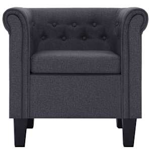 vidaXL Fotel z poduszką, ciemnoszary, tkanina