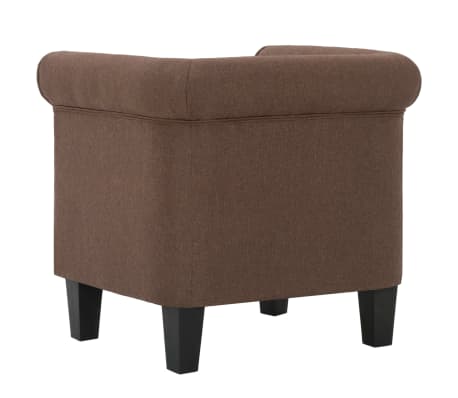vidaXL Fauteuil avec coussin Marron Tissu vidaXL Fauteuil avec coussin Marron Tissu