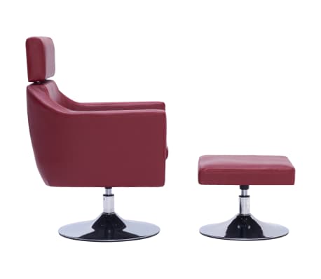 vidaXL Fauteuil TV Rouge bordeaux Similicuir