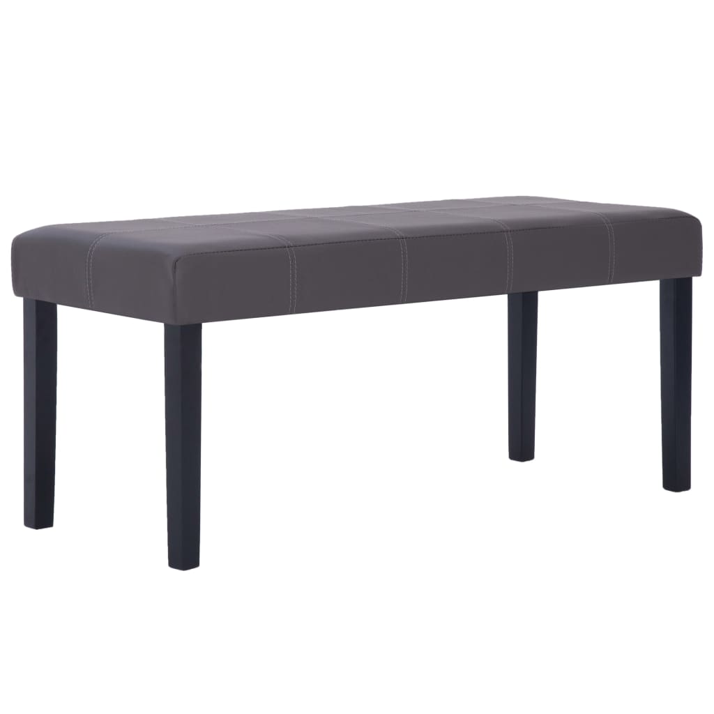 vidaXL 281309  Bench 106 cm Grey Faux Leather