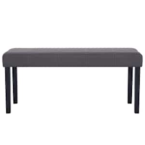 281309 vidaXL Bench 106 cm Grey Faux Leather - obrázek 3
