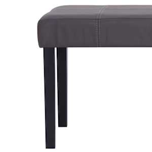 281309 vidaXL Bench 106 cm Grey Faux Leather - obrázek 5