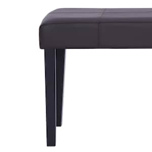 Lavice 106 cm hnědá umělá kůže - obrázek 5