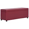 vidaXL panipaigaga pink 116 cm, veinipunane, kunstnahk
