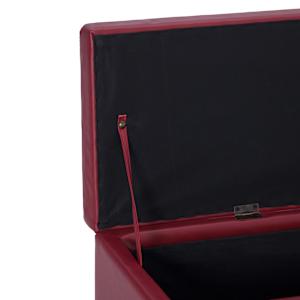 Lavice s úložným prostorem 116 cm vínová umělá kůže - obrázek 6