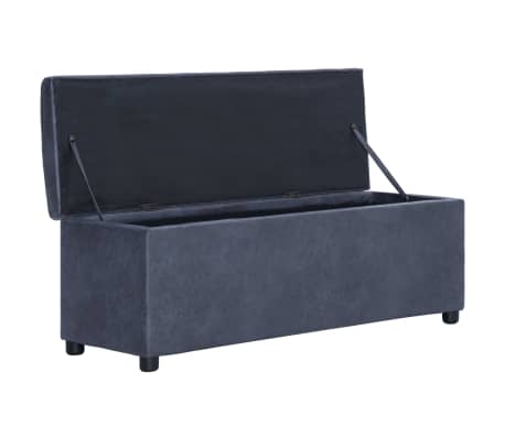 vidaXL Bank 116 cm Wildleder-Optik Sitzbank Sitzhocker Sitztruhe Braun