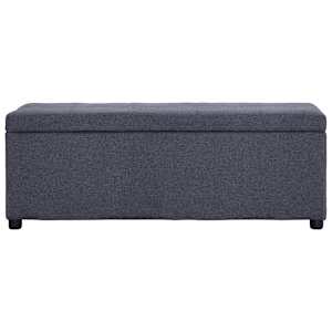 Lavice s úložným prostorem 116 cm světle šedá polyester - obrázek 2