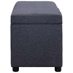 Lavice s úložným prostorem 116 cm světle šedá polyester - obrázek 3