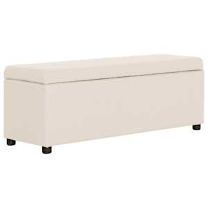 Lavice s úložným prostorem 116 cm krémová polyester - obrázek 1