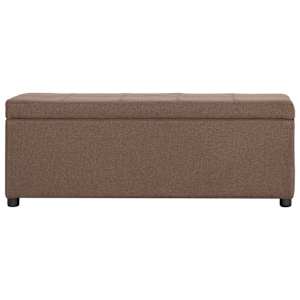Lavice s úložným prostorem 116 cm hnědá polyester - obrázek 2